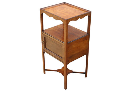 Antique C.1800 Georgian Mahogany Washstand / Bedside Table – Quality Nightstand
