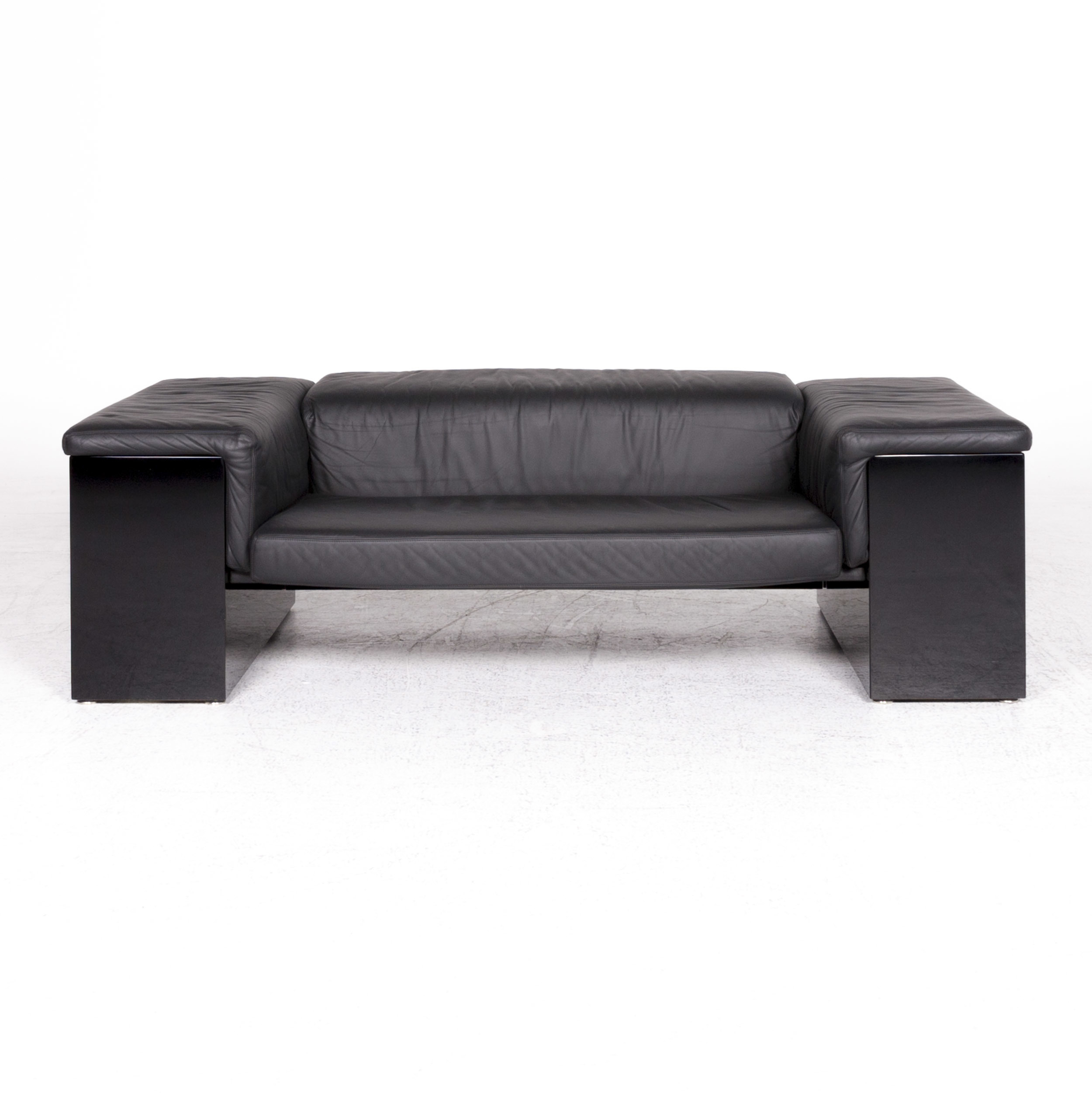 Walter Knoll International Brigar Designer Leather Sofa Black 1 11