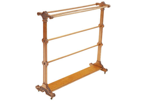 Antique Arts & Crafts Oak Towel Rail Stand – Large C.1900, Fine Quality Country House Piece