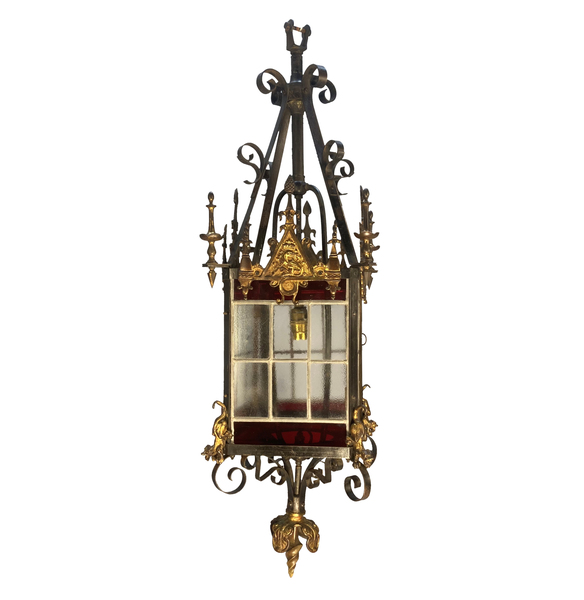 A XIX Century English Gothic Lantern In The Manner Of Pugin