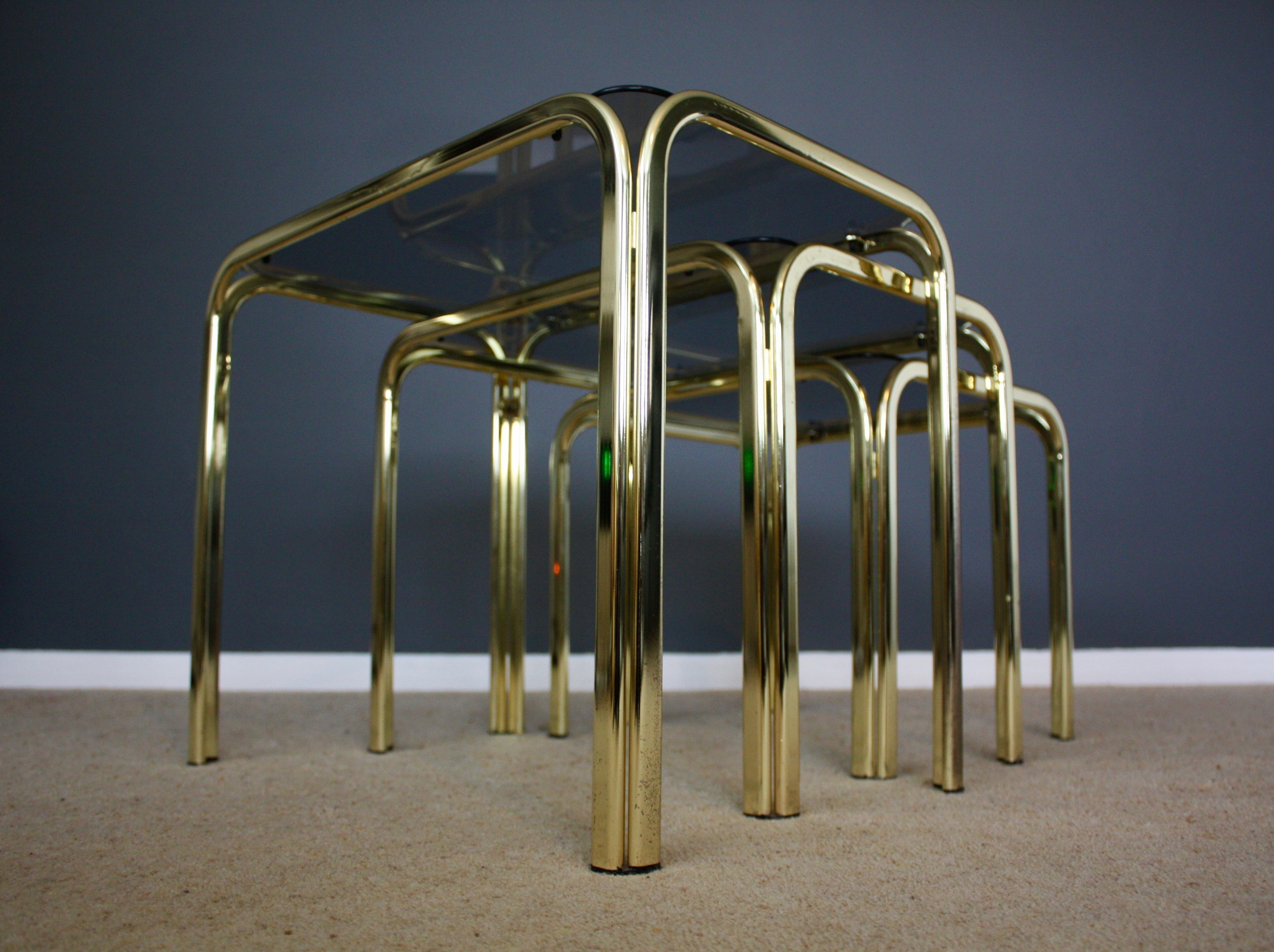 Hollywood Regency Italian Nest Of Midcentury 1970s Italian Hollywood