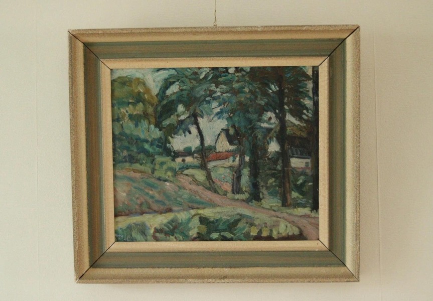 "Landscape With Trees And Houses" By Ekblad photo furniture