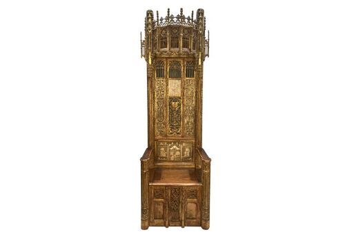 An English XV Century Pre Reformation Ecclesiastical Throne
