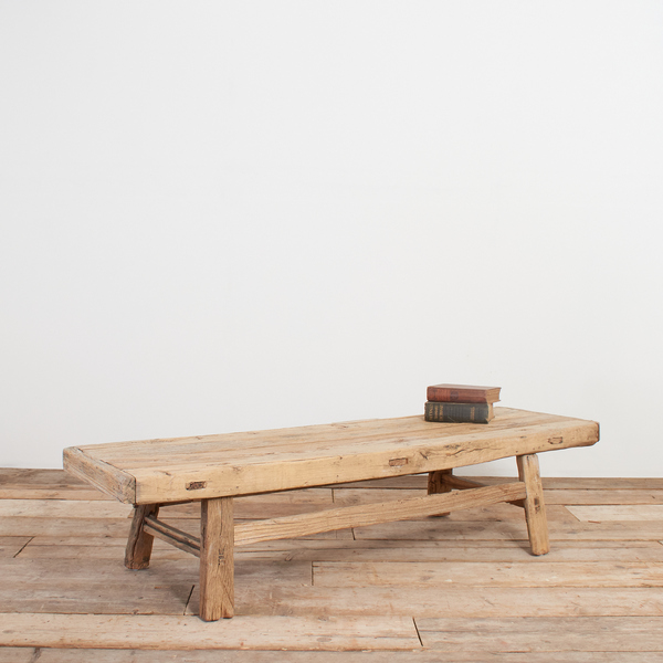 Antique Rustic Elm Coffee Table – At