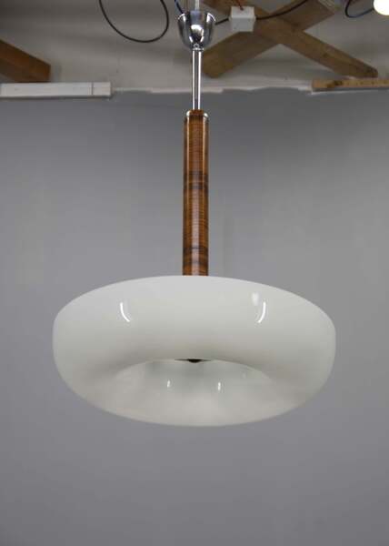 Rare Functionalist Chandelier Made By Up Zavody In 1930s