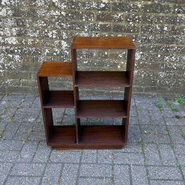 Art Deco 1930s Mahogany Bookshelf Or Modular Display Shelf Unit   Vgc Wooden Shelving Unit, Freestanding Or Mounted.