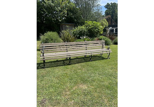 Antique Wrought Iron Garden Bench Seat Chair Victorian 10ft Period Old Reclaim