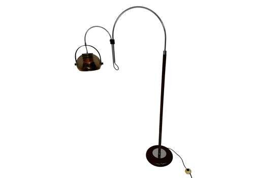 Dijkstra   Rare Model   Space Age Design / Mcm Floor Lamp With Two Arcs   Smoked Acrylic