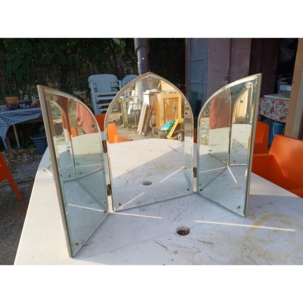 Beveled Triptych Mirror
