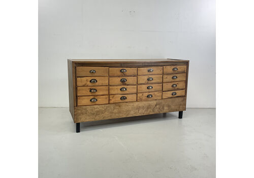 1930s 16 Drawer Shop Counter, Vintage