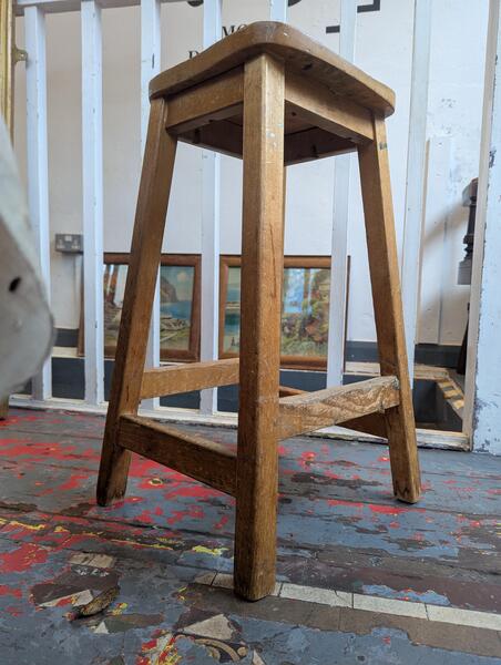 1940s Art College Bar Stools In Elm.