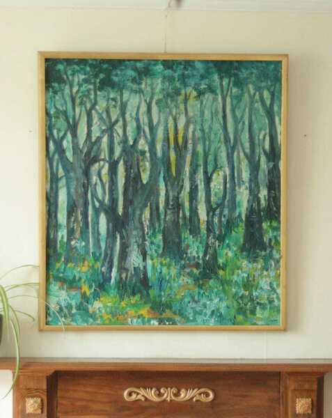 Forest Scene By Stig Allan, Mid 20th Century