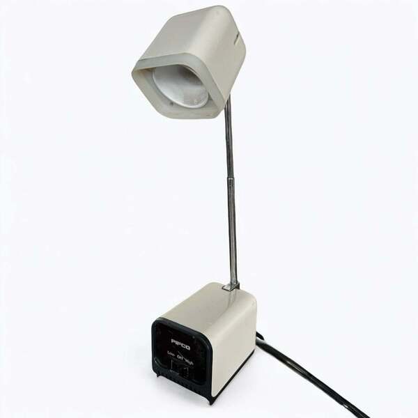 Mid Century Modern Space Age Pifco White Telescopic Table Lamp