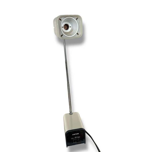 Mid Century Modern Space Age Pifco White Telescopic Table Lamp photo for sale