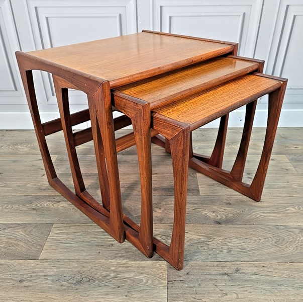 Retro Vintage Nest Of Three G Plan Quadrill Side Teak Tables Ib Kofod Larsen ?