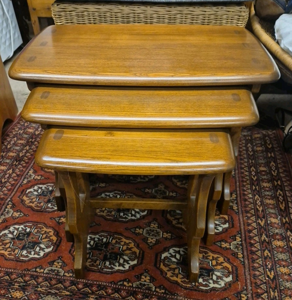 Gorgeous Vintage Ercol Nest Of 3 Tables