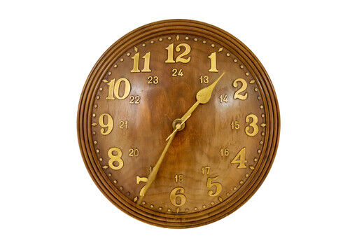 Art Deco Teak Wall Clock By Zenith