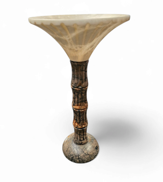 Pegasan Alabaster Table Lamp / Chalice Lamp / Spain   70's