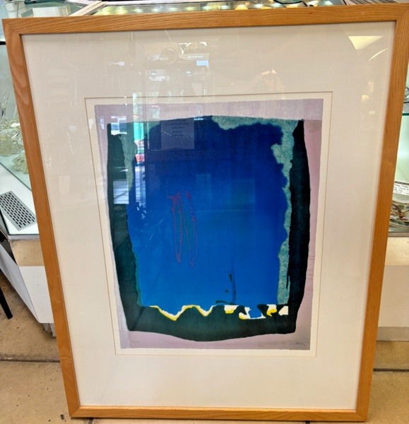 Large Abstract Freefall Art Print By Helen Frankenthaler Framed
