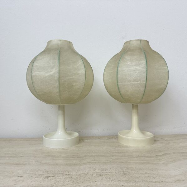 Pair Of Cocoon Table Lamp By Alfred Wauer For Goldkant, 1960’s