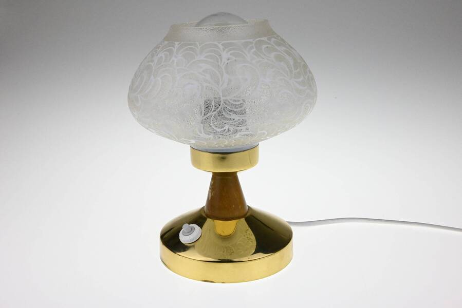 Mid Century Lamp, Desk Lamp, Bedside Lamp, Table Lamp, Mid Century Light, Glass Lamp, Bedside Light, Table Light, Retro Lighting