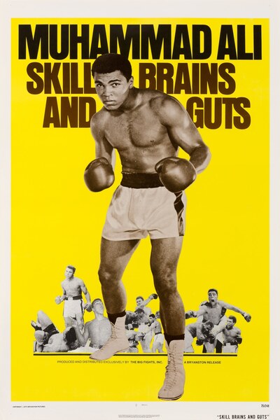 'Muhammad Ali: Skill, Brains And Guts' Original Us One Sheet Movie Poster, 1975