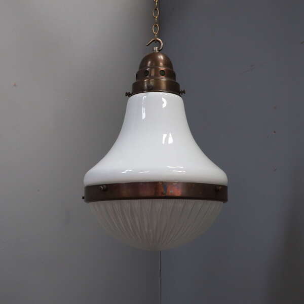 Two Tone 'Asteroid' Opaline Glass Pendant Light