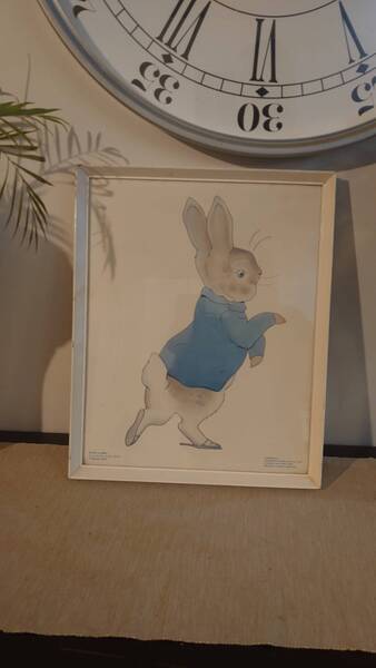 Beatrix Potter's Tale Of Peter Rabbit Print   44cm X 35.5cm   Good To Very Good Condition