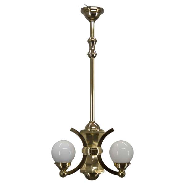 Art Deco Chandelier Attributed To Gocar, 1910s, Restored