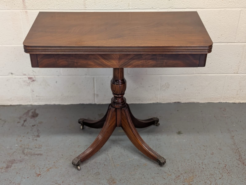19th Century Style Mahogany Flip Top Games/Puzzle Table