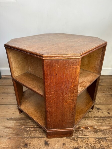 Heals Octagonal Limed Oak Book Table