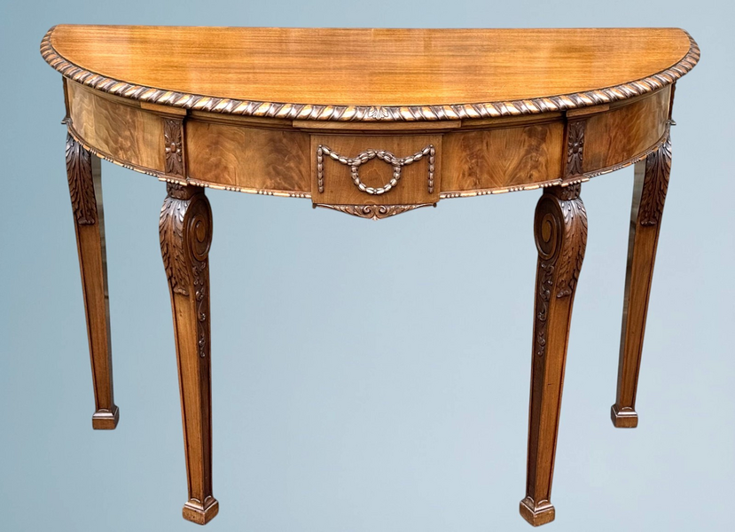 Carved Mahogany Console Table Or Side Table