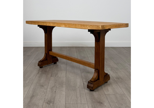 Antique 20th Century Small Oak Refractory Style Dining Table