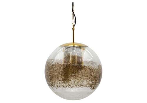 Lovely Murano Glass Ball Pendant Lamp   1960s Germany