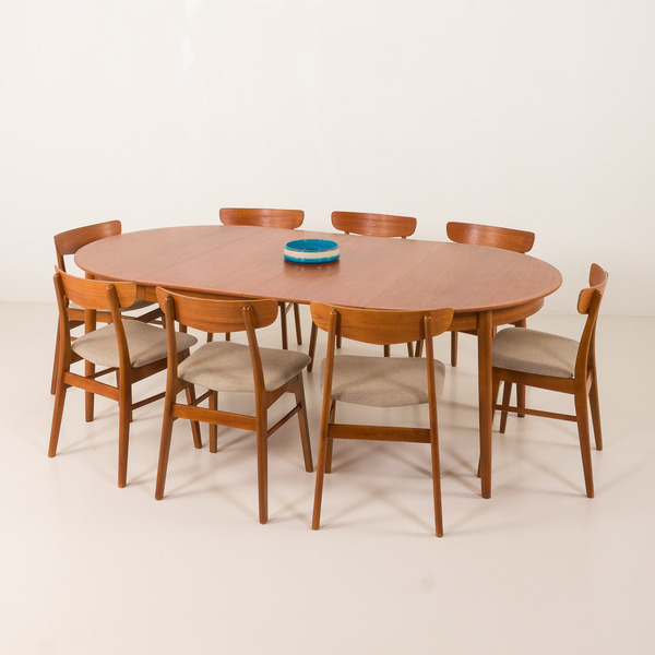 Danish Mid Century Teak Table With Two Extensions, 1960s