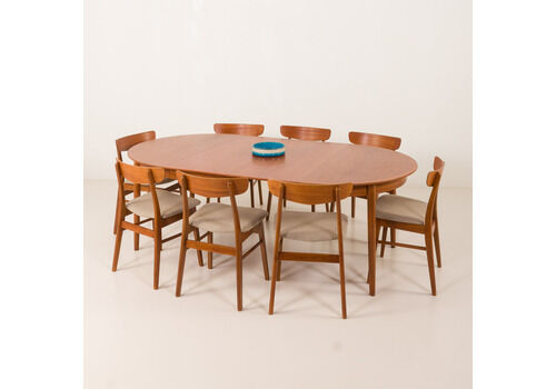 Danish Mid Century Teak Table With Two Extensions, 1960s