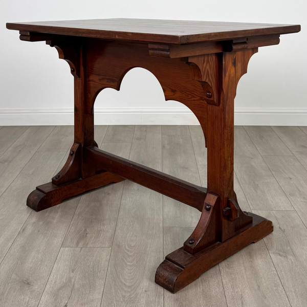 Antique 19th Century Good Quality Pitch Pine Hall Table