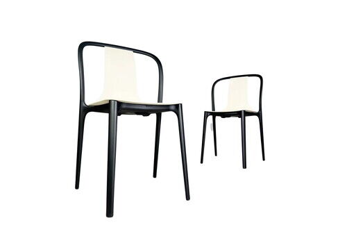 Set Of 2 Vitra Belleville Chair Ronan Erwan Bouroullec Outdoor Cream