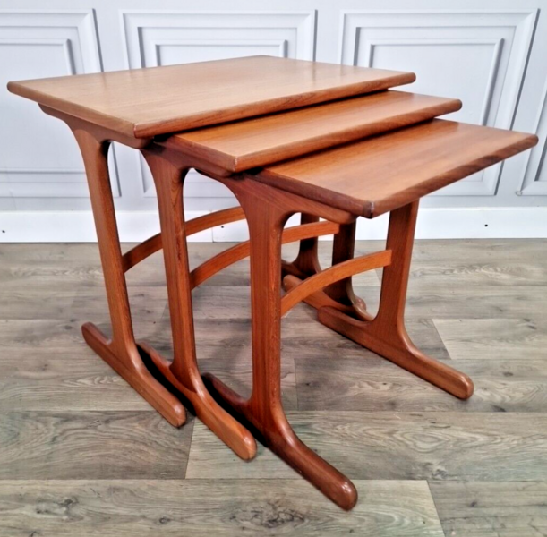 Retro Vintage Nest Of Three G Plan Fresco Side Teak Tables Ib Kofod Larsen ?