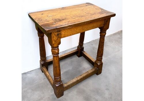 Antique English Oak Tea Table Stool