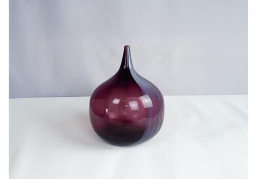 Valletta Glass Malta Maltese Onion Vase Bottle Studio Art Glass Vintage Handmade