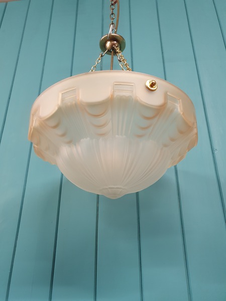 Early 20th Century Large Antique Plafonnier Flush Mounted Ceiling Light