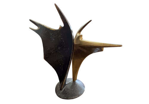 "Two Dancers" Bronze Sculpture, Kostas Dikefalos (B.1956) Signed