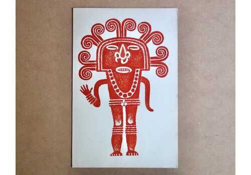 Original Pre Colombian Print By Georges Arnulf, 1967 / Tolima, Calima, Quimbaya Style