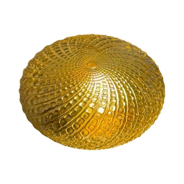Ceiling Mounted (Or Wall Mounted) Lamp With Pressed Glass   Sconce   Midcentury Modern