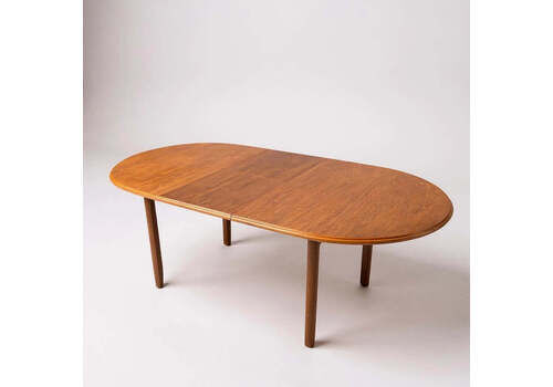 1990s Meredew Extending Dining Table – Vintage Modern Teak Table With Hidden Leaf