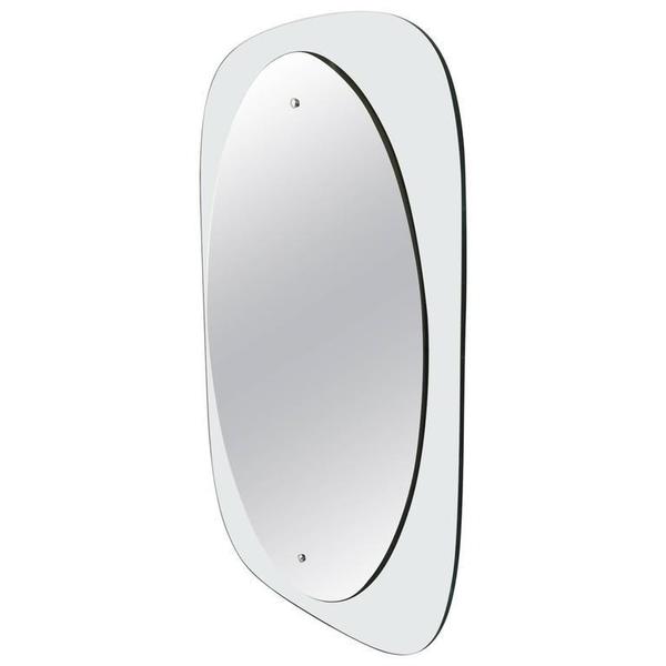 Elegant Wall Mirror Ascribable To Fontana Arte Italy 1950s