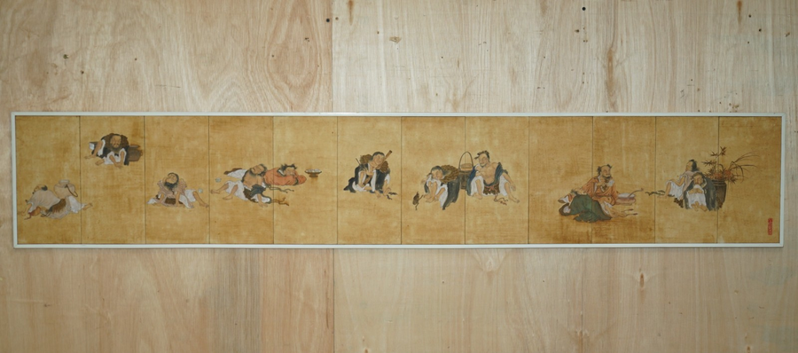 Fine Pair Of Extra Large Boisterous Exploits Of The Drunken Immortals Paintings photo furniture