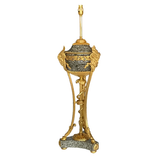 Antique Continental Ormolu Mounted Table Lamp