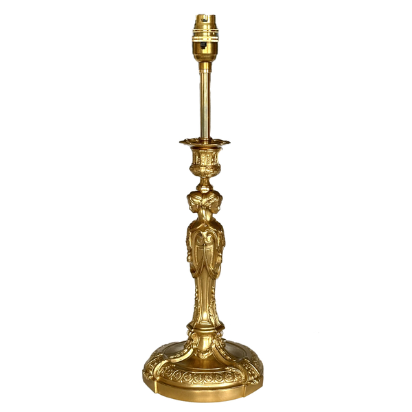 Antique Louis XVI Style Ormolu Table Lamp After Dugourc